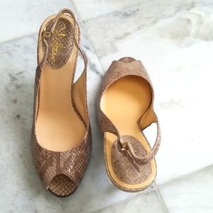 Cole Haan Nike Air Carma Snakeskin Sandals Heels Size 7